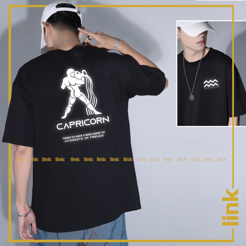 Áo phản quang bạc cung Bảo Bình - Cung Hoàng Đạo  tay lỡ unisex