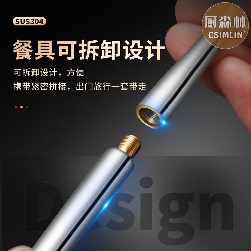 Bộ Muỗng Đũa Nĩa Csimlin Gấp Gọn Kiểu Dáng Dễ Thương Tiện Dụng Mang Theo Du Lịch / Văn Phòng#9.2