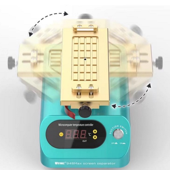 Máy cắt kính nguyên cây UYUE 948 Max-II XANH (Xoay 360 độ, 2 cục hút)