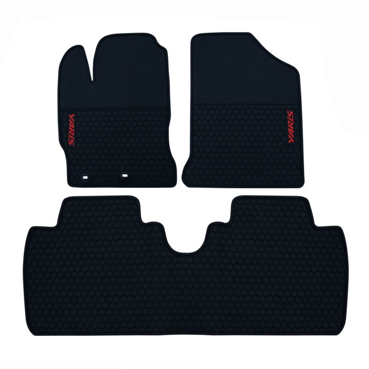 Thảm Lót Sàn Cao Su Xe Toyota Yaris Cross 2023  Màu đen -Sàn Cao Su Đúc dễ vệ sinh chuẩn form xe