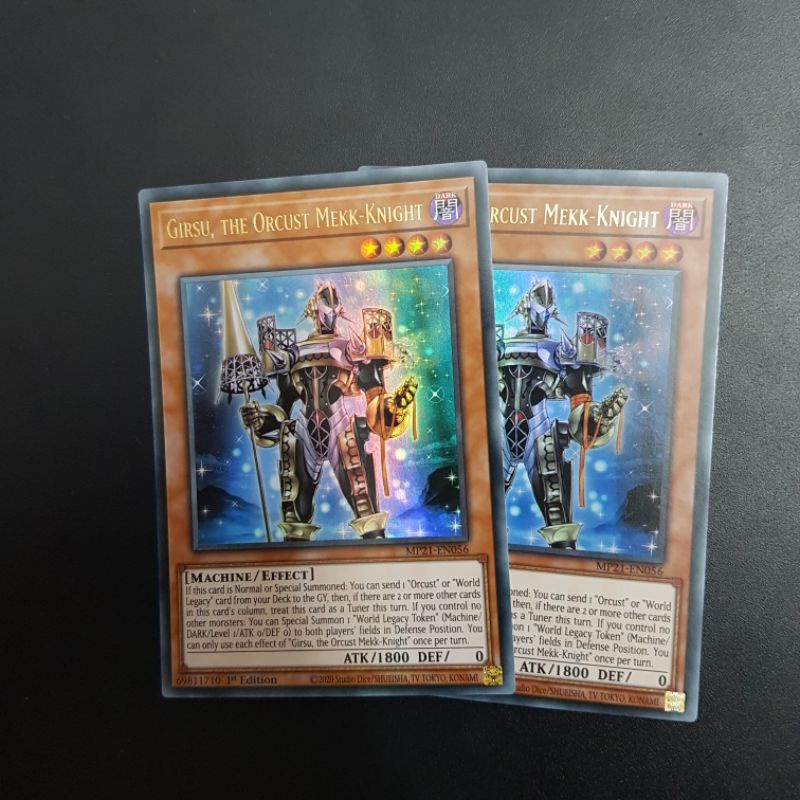 Lá thẻ bài Girsu, the Orcust Mekk-Knight - MP21-EN056 - Ultra Rare 1st Edition