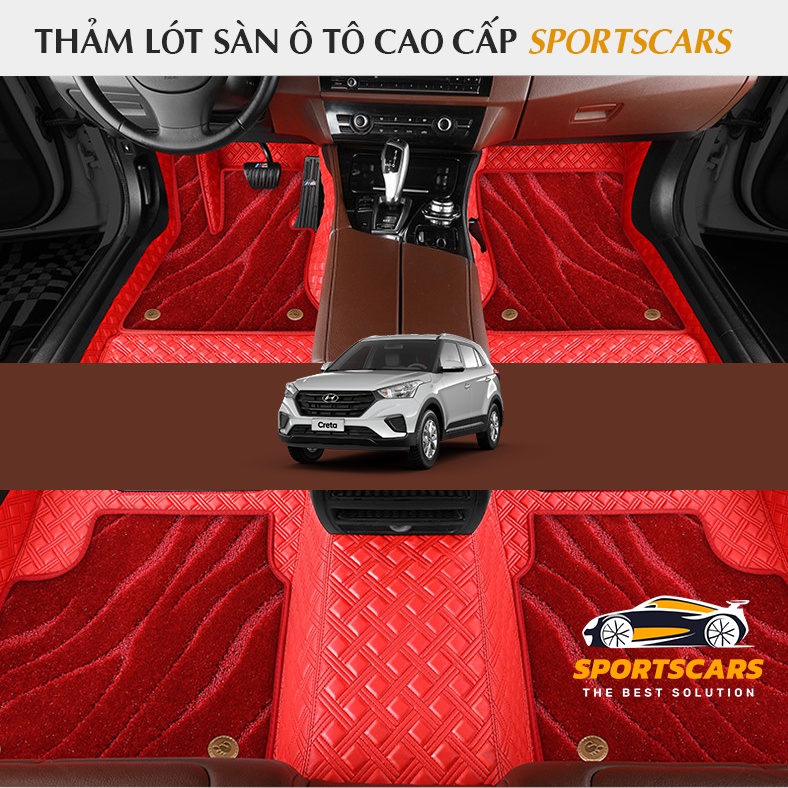 Thảm lót sàn ô tô 5D 6D Hyundai Creta bảo vệ sàn xe, không mùi, không thấm nước