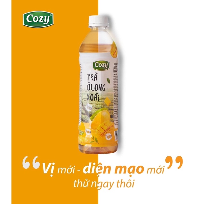 TRÀ VẢI/ TRÀ OLONG XOÀI/ TRÀ ĐÀO SẢ/ TRÀ TẮC MẬT ONG COZY CHAI 455ML