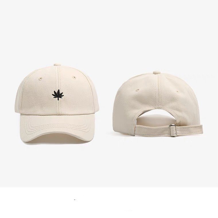 Mũ lưỡi trai họa tiết thêu hình lá Phong Nón kết phong cách Ulzzang Unisex ZI221