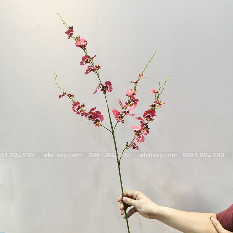 Cành hoa Lan Vũ Nữ - Hoa giả trang trí nhà cửa, cành hoa giả decor - HOG0005
