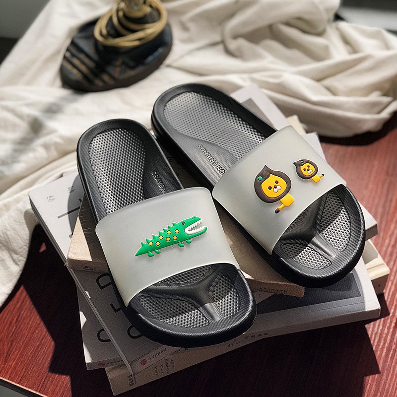 Dép Quai Ngang Chống Trượt In Họa Tiết Hoạt Hình Xinh Xắn Dành Cho Nữ Có Size 36-45 AYUER