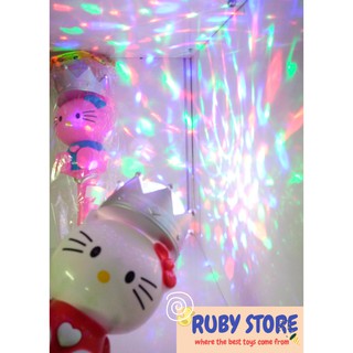 CÂY CỔ VŨ HELLO KITTY ĐỘI VƯƠNG MIỆN, CÓ ĐÈN LED 3D, NHẠC SÔI ĐỘNG (Dùng pin)