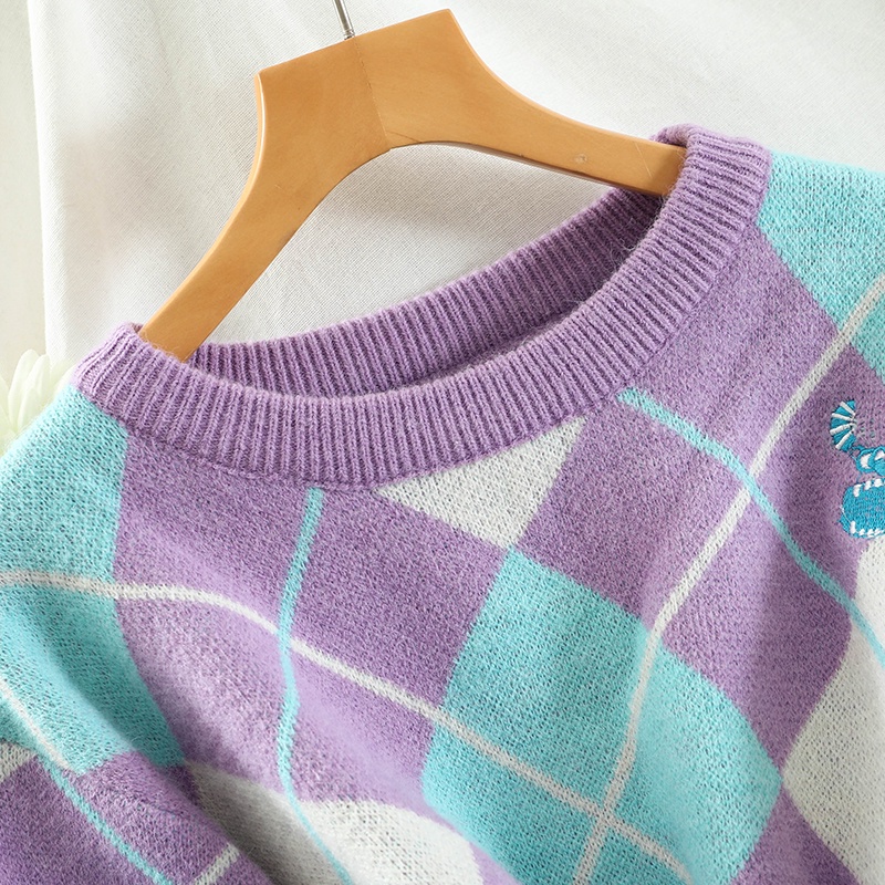 Hàng sẵn_Áo len dệt kim dáng ngắn mùa thu và mùa đông phong cách Hàn