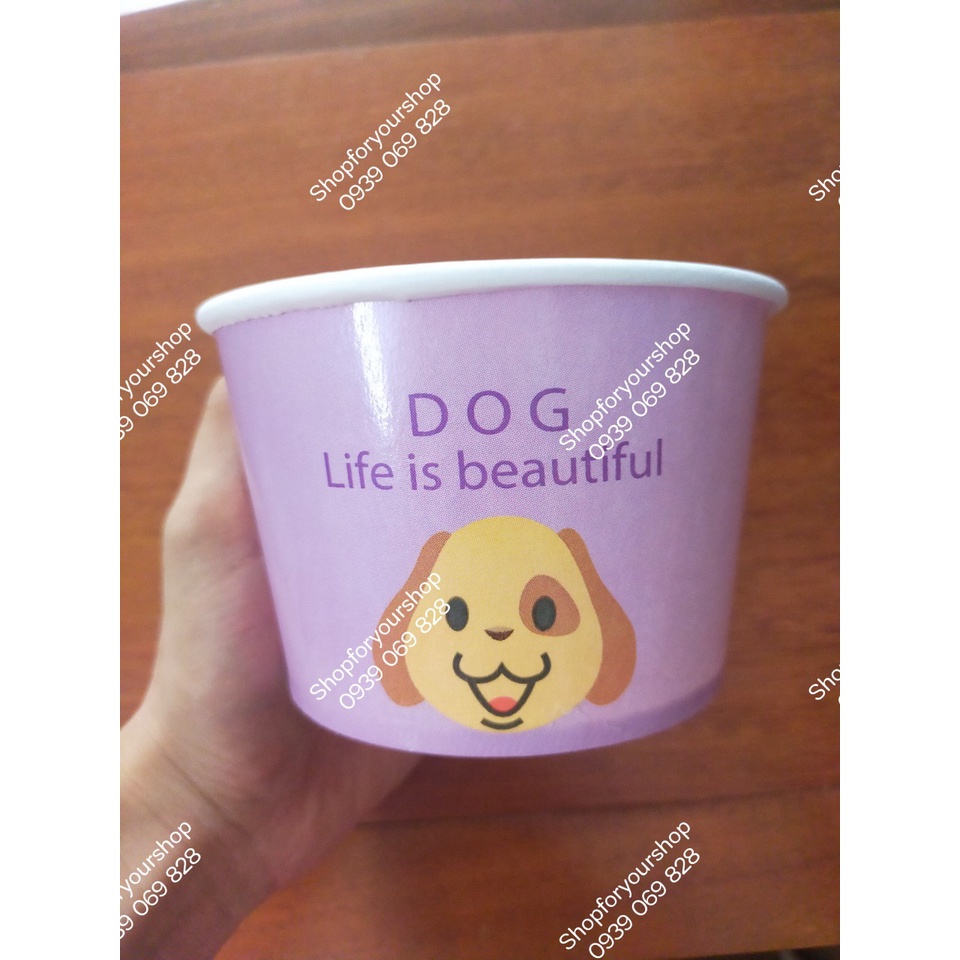 100 TÔ GIẤY 500 - 600ml + NẮP BẰNG