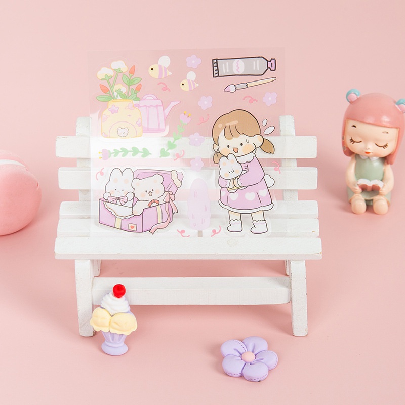 Set 100 Miếng Dán Trang Trí Hộp Quà In Họa Tiết Độc Đáo Dễ Thương DIY