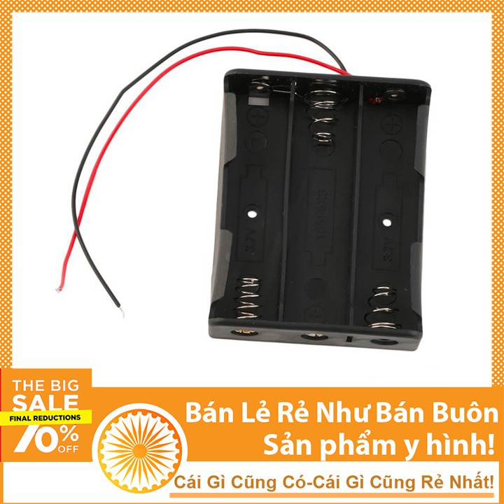 Đế Pin Ultrafire 18650 3 Pin Nối Tiếp Có Dây