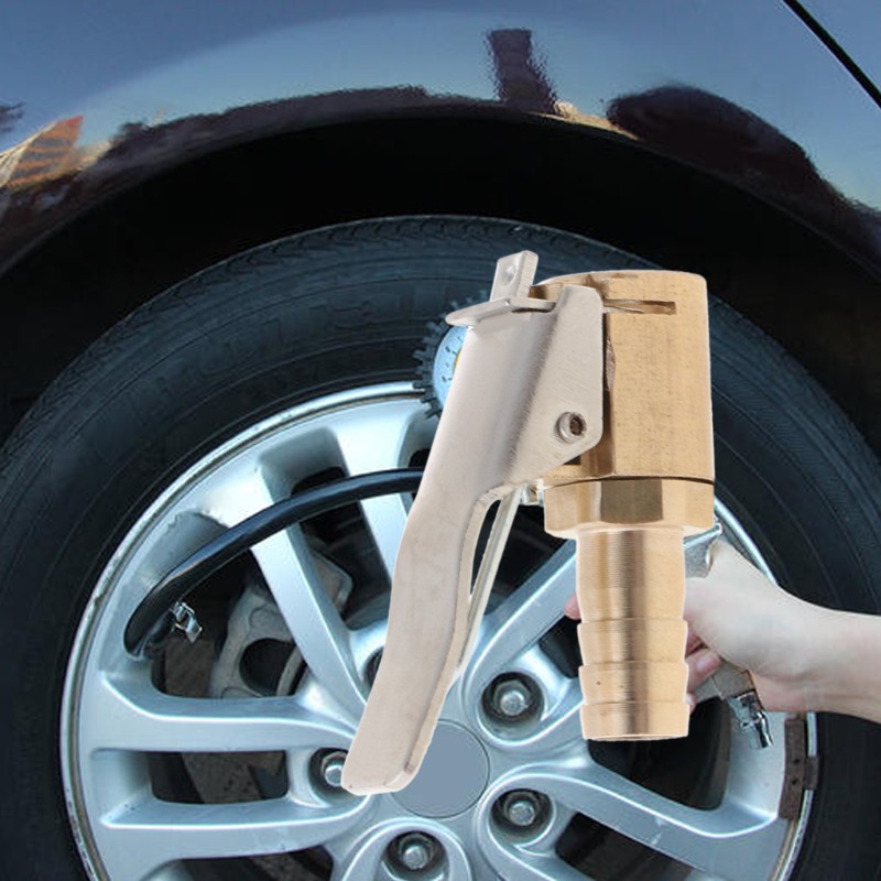 Đầu kẹp bơm lốp xe hơi 1/4&quot; bằng đồng