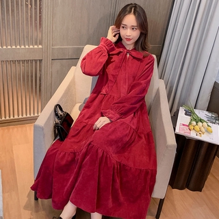Đầm bầu cổ chữ V phong cách cổ điển mới