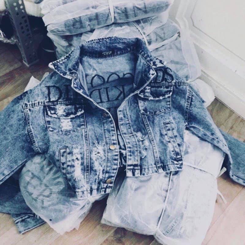 áo khoác bò lửng chữ lưng | BigBuy360 - bigbuy360.vn