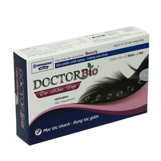 DoctorBio viên uống hỗ trợ mọc tóc, bảo vệ tóc, giúp tóc suôn mượt bóng đẹp 30 viên nang cứng