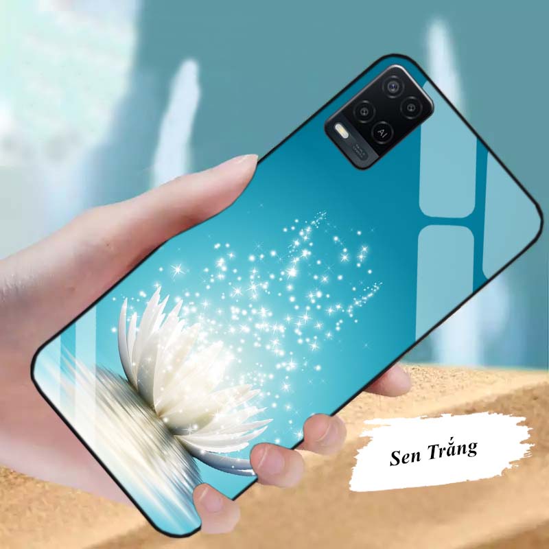 Ốp OPPO A54, A55, A74, A94 Lưng Kính Cường Lực Cao Cấp Mới Nhất