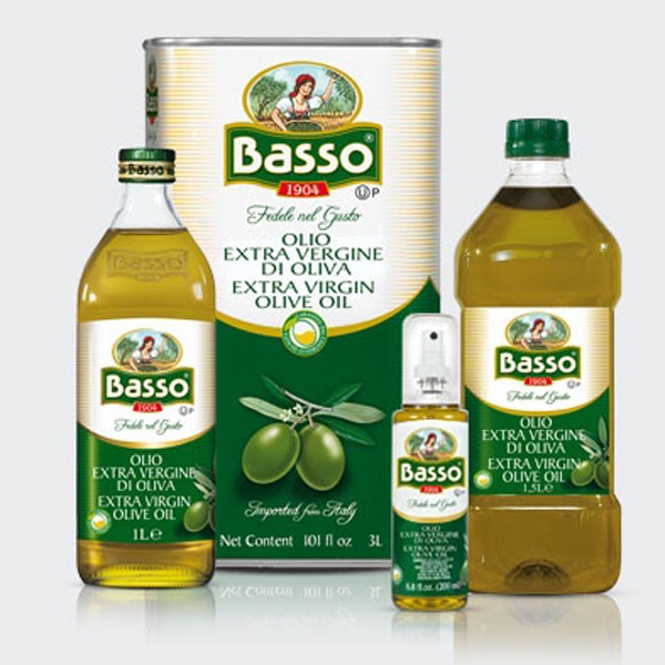 Dầu Olive Extra Virgin Basso 1000ml/ Dầu Oliu Cao Cấp 1L- Nhập Khẩu Ý