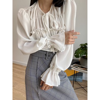 Áo trắng bèo ngực EDINI - A1199