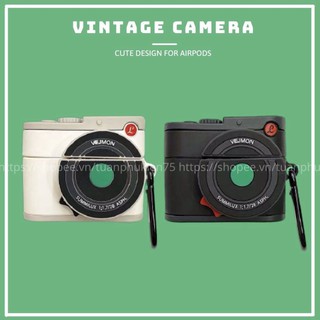 Airpods Case ⚡Freeship ⚡ MÁY ẢNH CUTE Case Tai Nghe Không Dây Airpods 1/ 2/ i12/ Pro