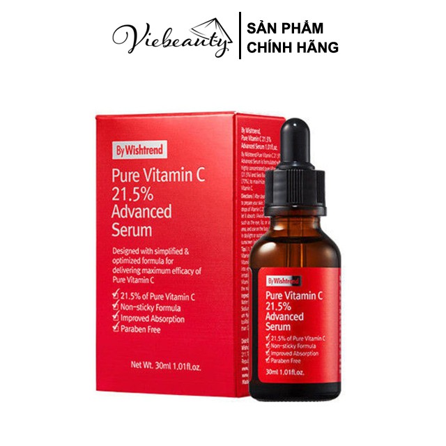 Tinh Chất Giảm Mụn Thâm Dưỡng Trắng Da By Wishtrend Pure Vitamin C 21.5 Advanced Serum - Viebeauty