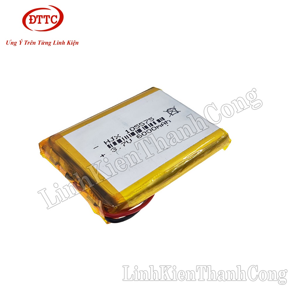 Pin Lipo Polymer 3.7V 6000mAh 10x55x75mm (Có Mạch Bảo Vệ)