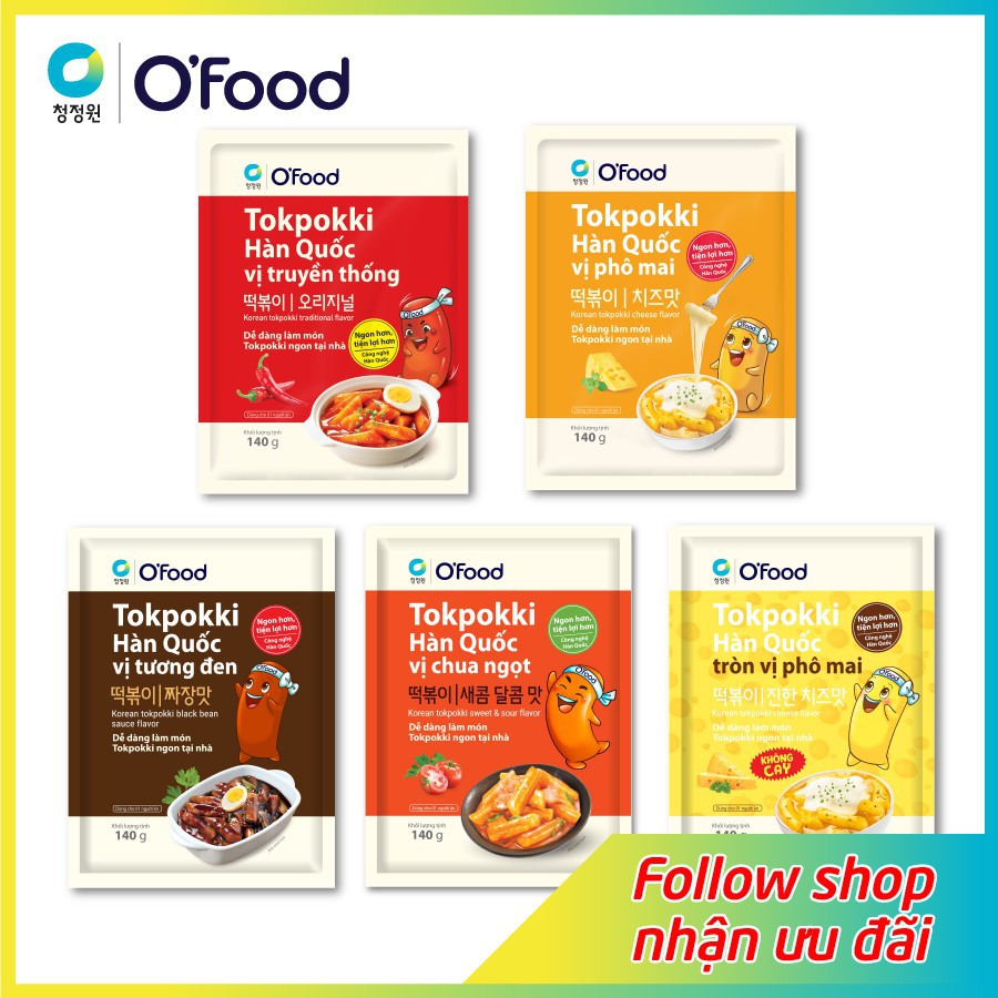 Tokpokki ăn liền Hàn Quốc O'food gói 140g