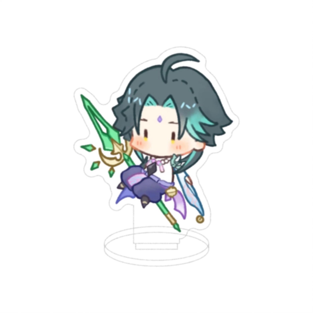 Standee mini GENSHIN IMPACT acrylic ver ÔM ĐỒ VẬT game mica chibi trang trí trưng bày