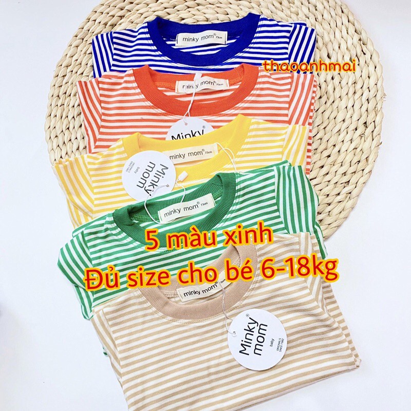 Bộ MINKY MOM CẠP CAO cotton lạnh mềm mịn, co giãn và thấm hút mồ hôi siêu tốt - Quần áo thu đông trẻ em kẻ ngang