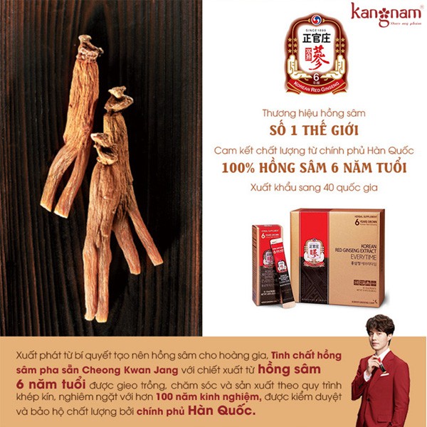 [Mã FMCGM100 - 10% đơn 500K] Tinh Chất Hồng Sâm KGC Cheong Kwan Jang Pha Sẵn Extract Everytime Original 30 gói