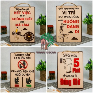 Bảng gỗ khẩu hiệu trang trí văn phòng, slogan tạo động lực làm việc nhiều mẫu độc đáo