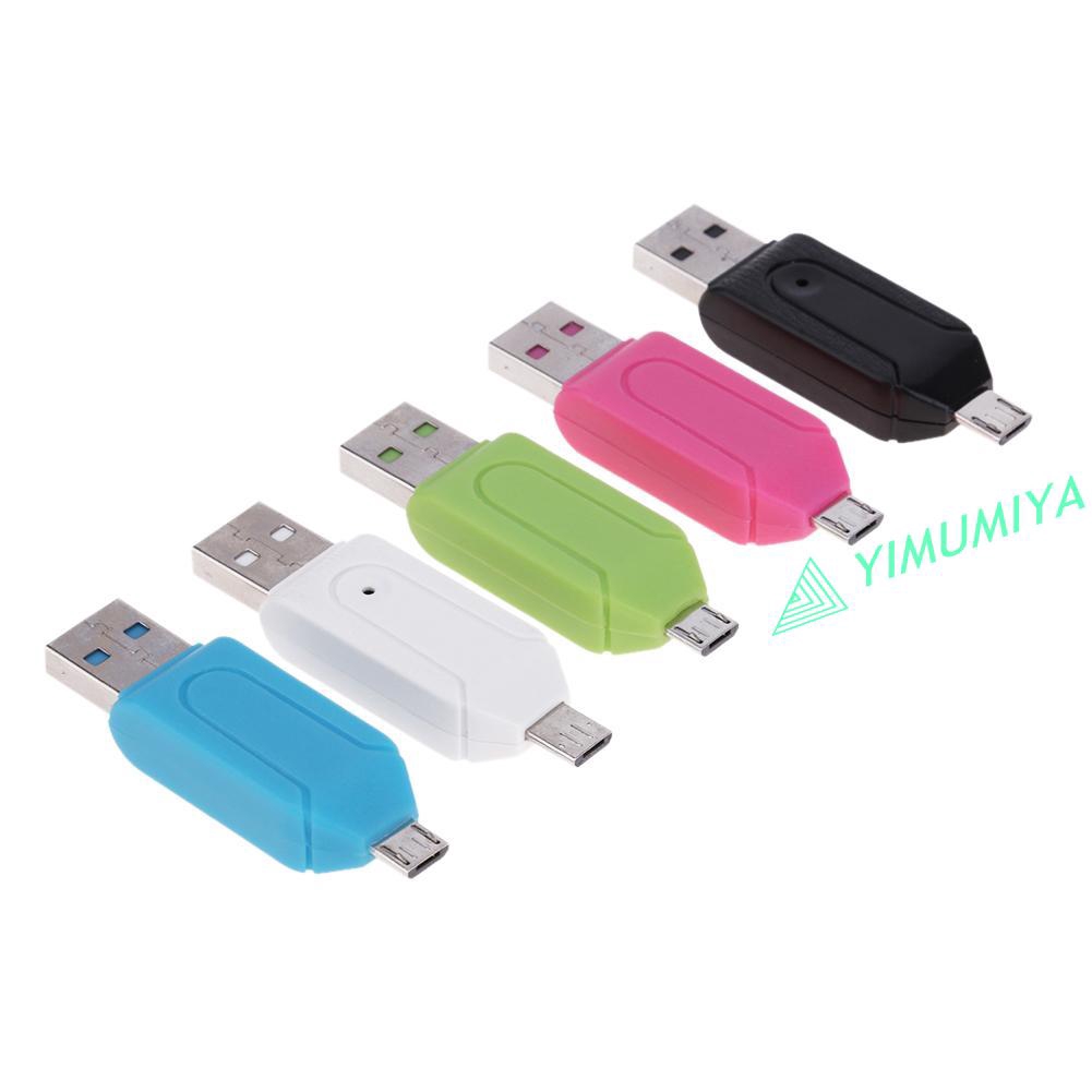 YI USB2.0 Micro USB OTG Card Reader for TF SD Memery Card for PC Mobile Phone