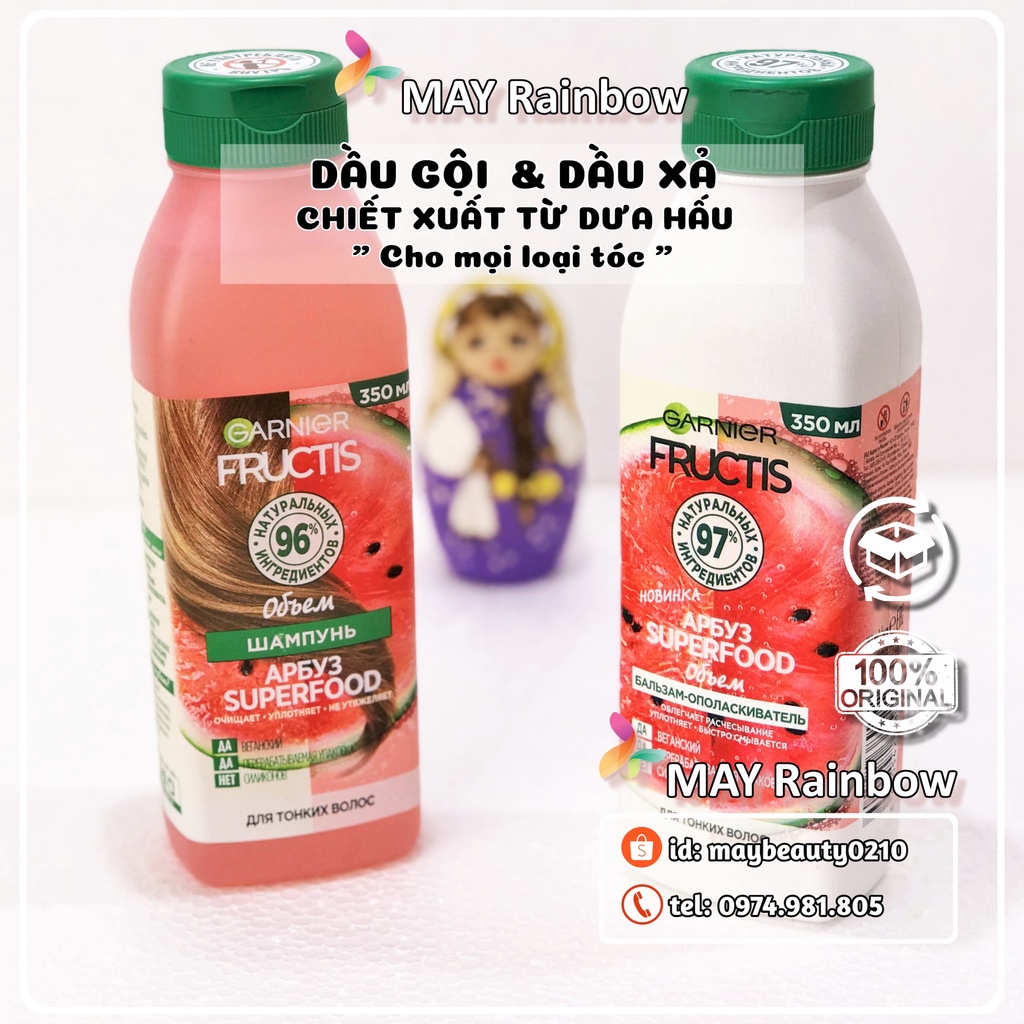 Dầu gội dầu xả Garnier Fructis Hair Superfood