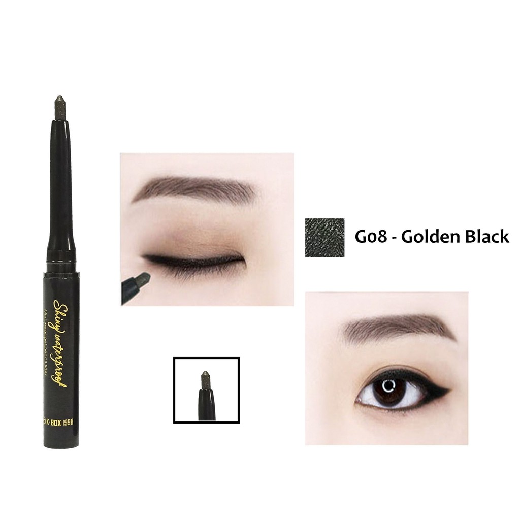 Combo 5 màu Chì Kẻ Mắt Shiny Waterproof siêu bám nội địa Hàn Quốc