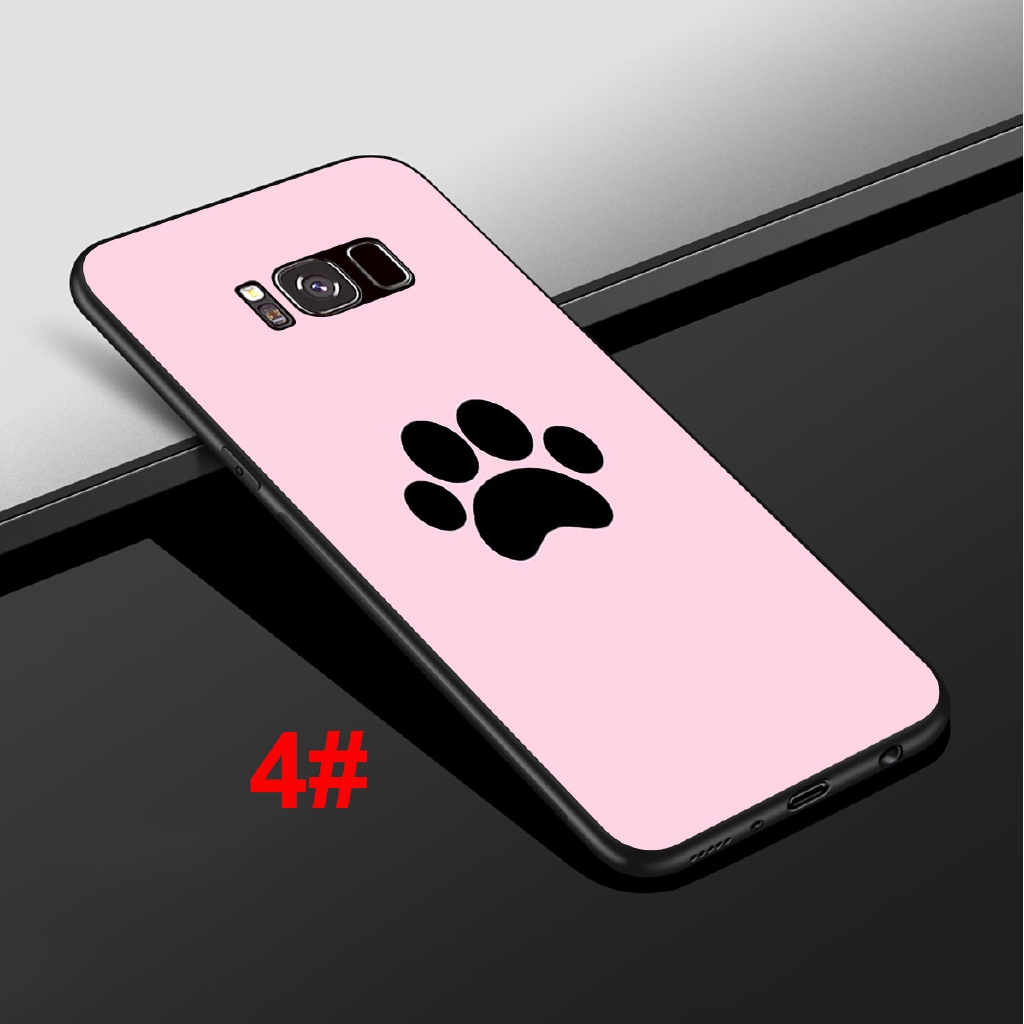 Ốp điện thoại silicon hình bàn chân cún cho Samsung Galaxy S10E S6 S7 Edge S8 S9 S10 Plus