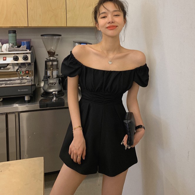 Áo liền quần Ống Rộng Lưng Cao Tay Phồng Thời Trang 40845