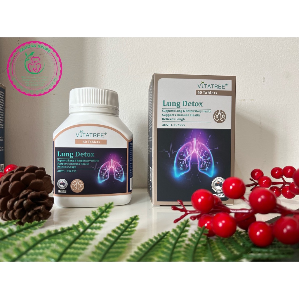 {XẢ KHO} VIÊN THẢI ĐỘC PHỔI LUNG DETOX VITATREE 60 VIÊN DATE 2025