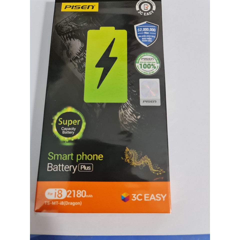 Pin Sạc pisen TS-MT iP8 Siêu -  Pin - Hàng Chính Hãng