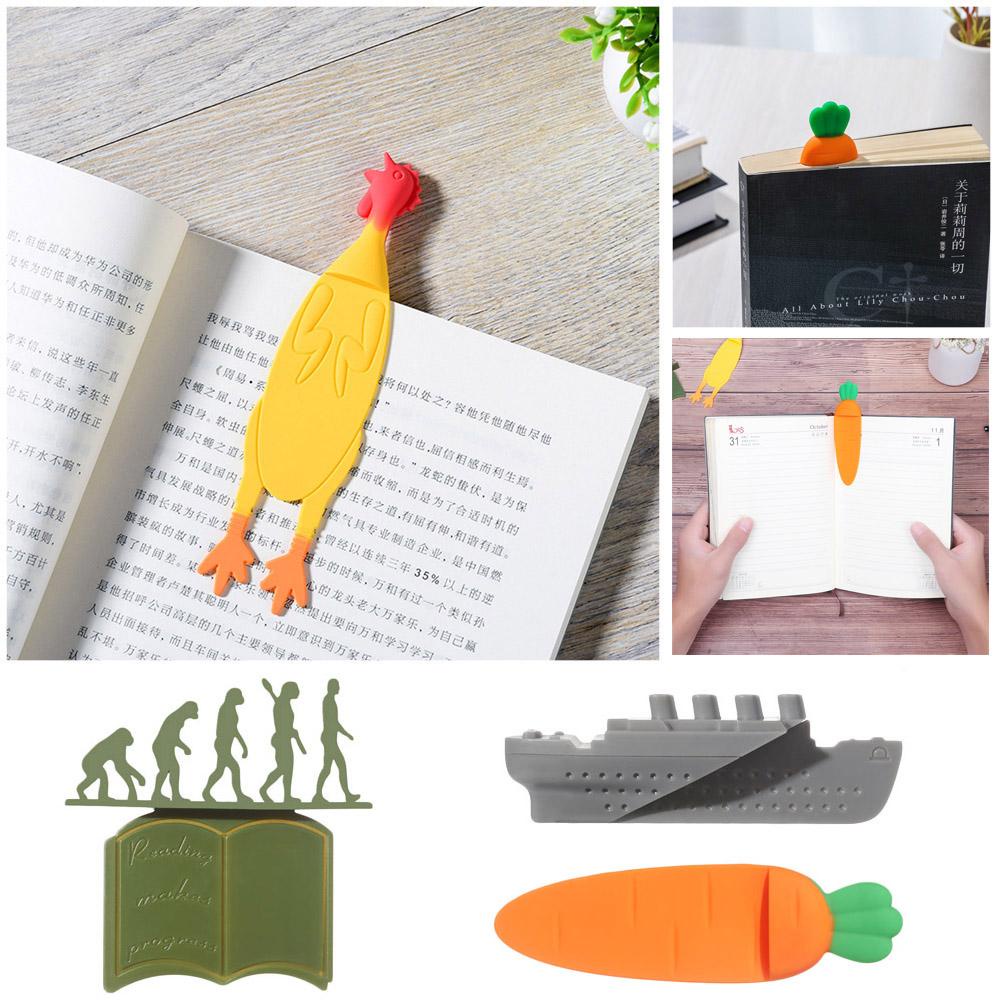 RAINBOW Bookmark Hình Gà Cà Rốt Dễ Thương