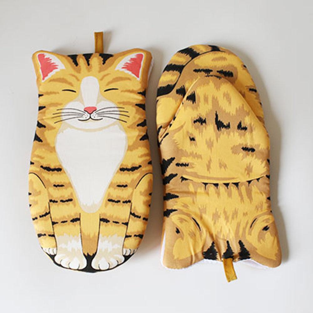 Găng Tay Cách Nhiệt Chống Trượt Hình Bàn Chân Mèo Dành Cho Lò Vi Sóng