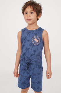 Bộ HM bé trai thun cotton
