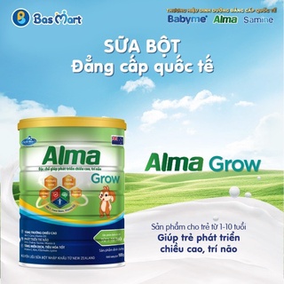 Sữa bột Alma Grow 900g đặc chế giúp phát triển trí não và chiều cao