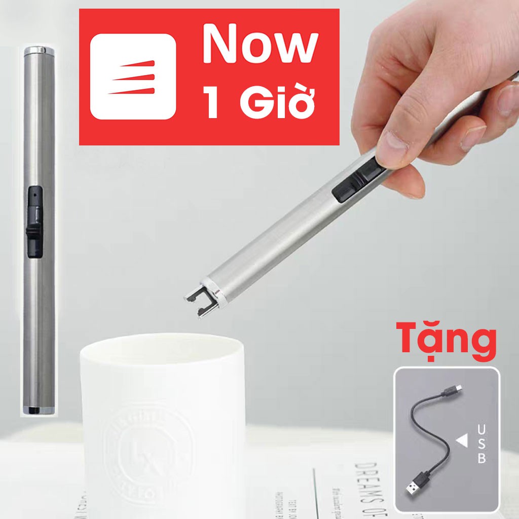 Dụng Cụ Đốt Nến Thơm Cao Cấp Sạc Điện Qua USB - Bật Mồi Lửa Chuyên Dụng Hiển Thị Pin - LD03