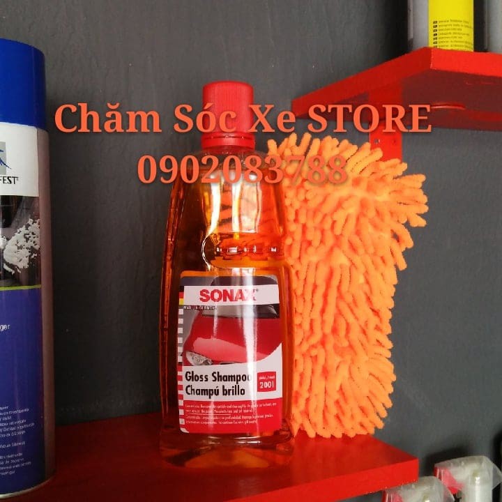 COMBO Nước rửa xe đậm đặc SONAX 314300 Và Bọt biển xúc tua