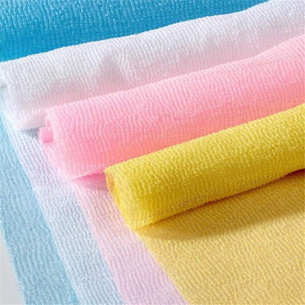 Bộ 1/3/5 khăn tắm nhiều màu sắc chất liệu nylon phù hợp để tẩy tế bào chết kích thước 90 x 30cm