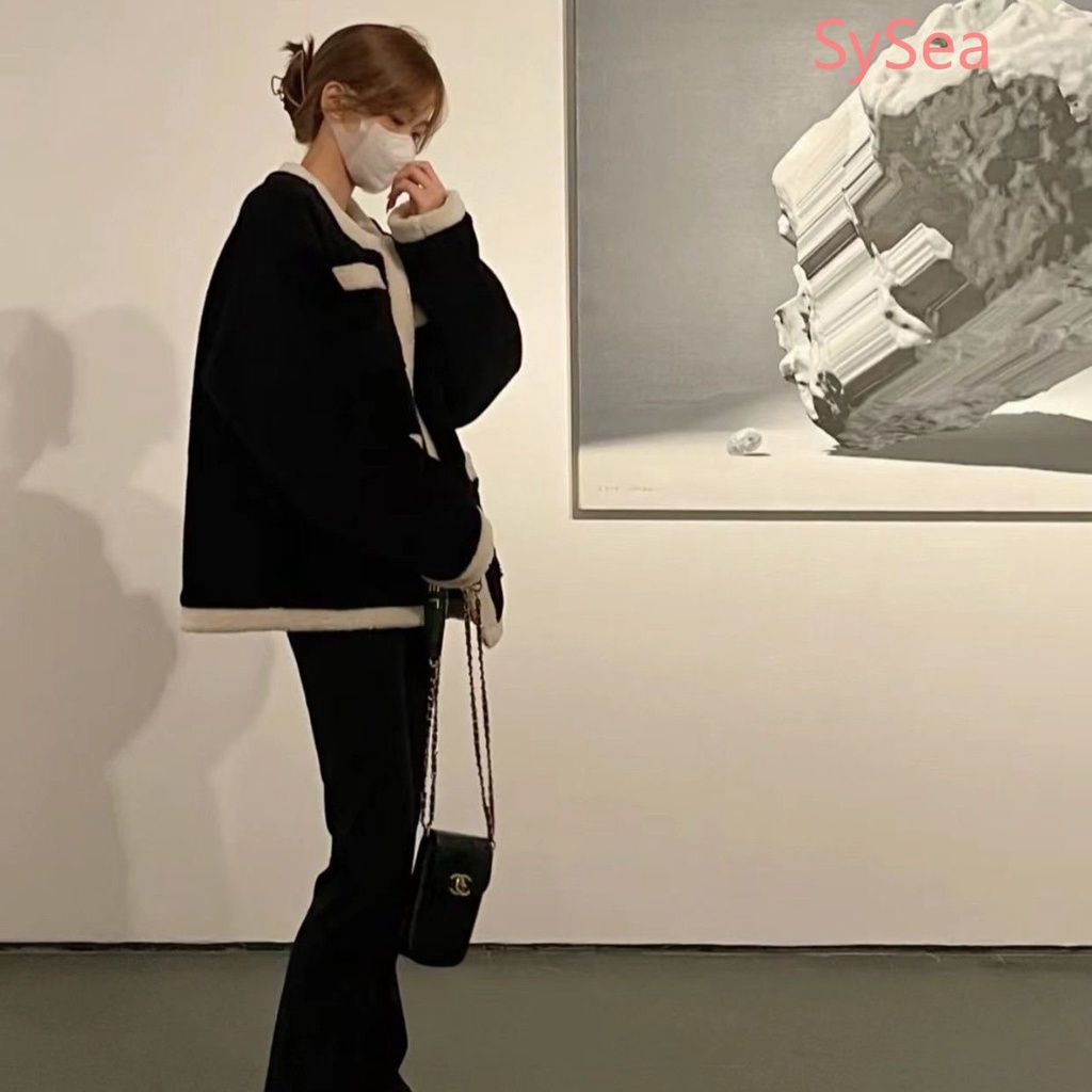 Áo Khoác Cotton Màu Đen Phong Cách Hàn Quốc Cho Nữ