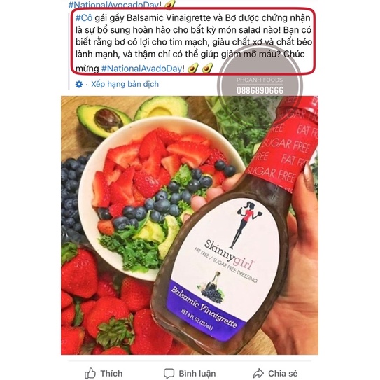 Sốt Salad ăn kiêng Skinny Girl