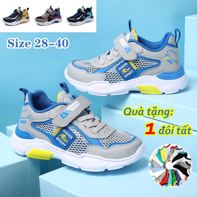 Đôi Giày Thể Thao Lưới Thoáng Khí 4 Màu Tùy Chọn Thời Trang Mùa Hè Dành Cho Trẻ Em Cỡ 28-40