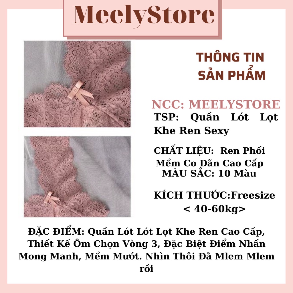 Quần Lót Lọt Khe Ren Nữ Siêu Sexy Dáng Chữ Y Màu Pastel Chất Ren Mềm Mịn Quyến Rũ Thoải Mái, Co Dãn- 8002