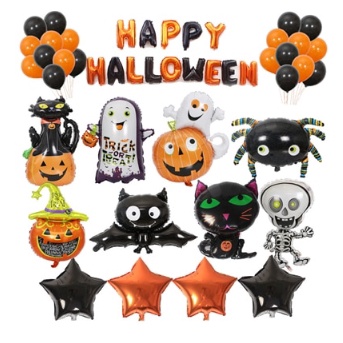 Bong bong trang trí Halloween, bí ngô, con ma, phù thủy,...