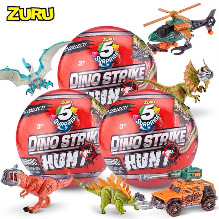 ✿♧ZURU mini mới 5 lần năm lần bất ngờ săn trứng khủng long trứng mù hộp phá hủy quả bóng âm nhạc cậu bé lắp ráp đồ chơi
